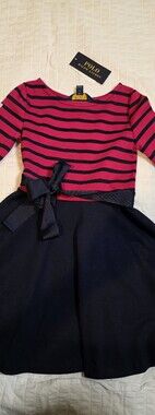 Polo Ralph Lauren Girls Dress Sz 5 NEW